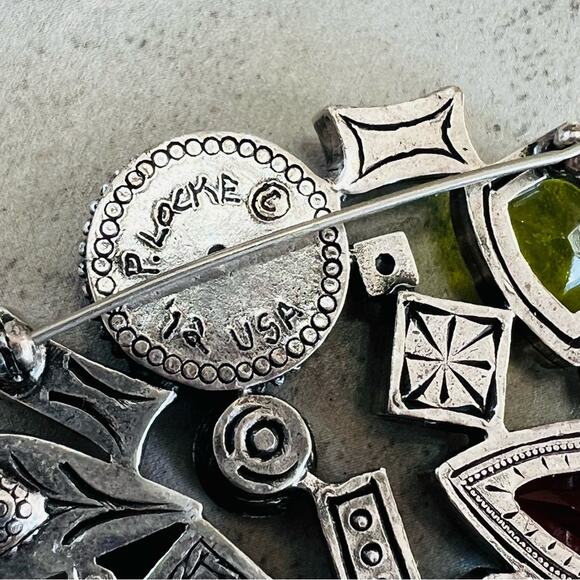 Patricia Locke 2012 Synthesis Crystal Brooch - Picture 7 of 16